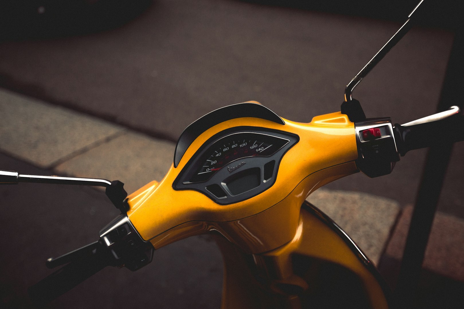 Yellow motor scooter service